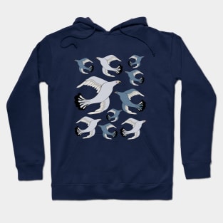 Minoan blue birds Hoodie